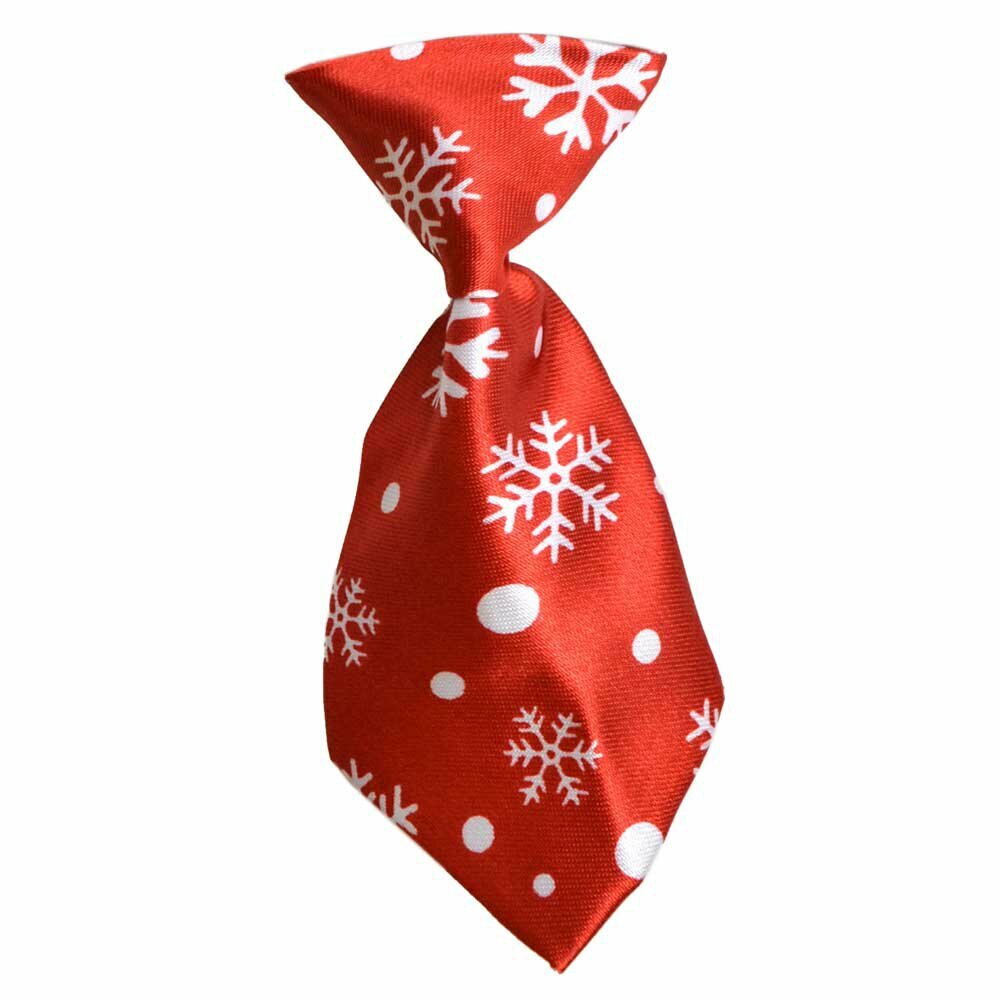 Božično novoletne kravate za pse - model Snežinka