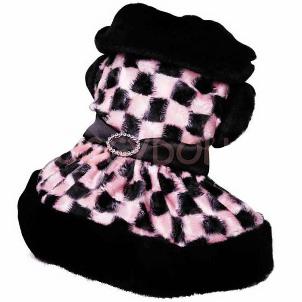 Zimska obleka "Pink Lady" -DoggyDolly DF029 pink oblačilo za pasje dame