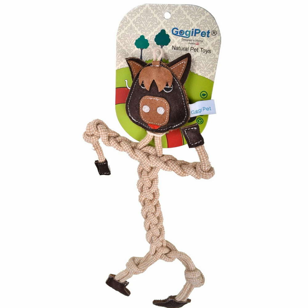 GogiPet® igrača za pse iz naravnih materialov "Bik" brez plastične embalaže