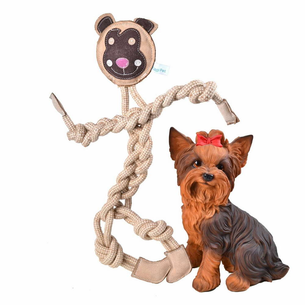 Velika igrača za pse iz naravnih materialov "Opica" je velikosti 60 cm