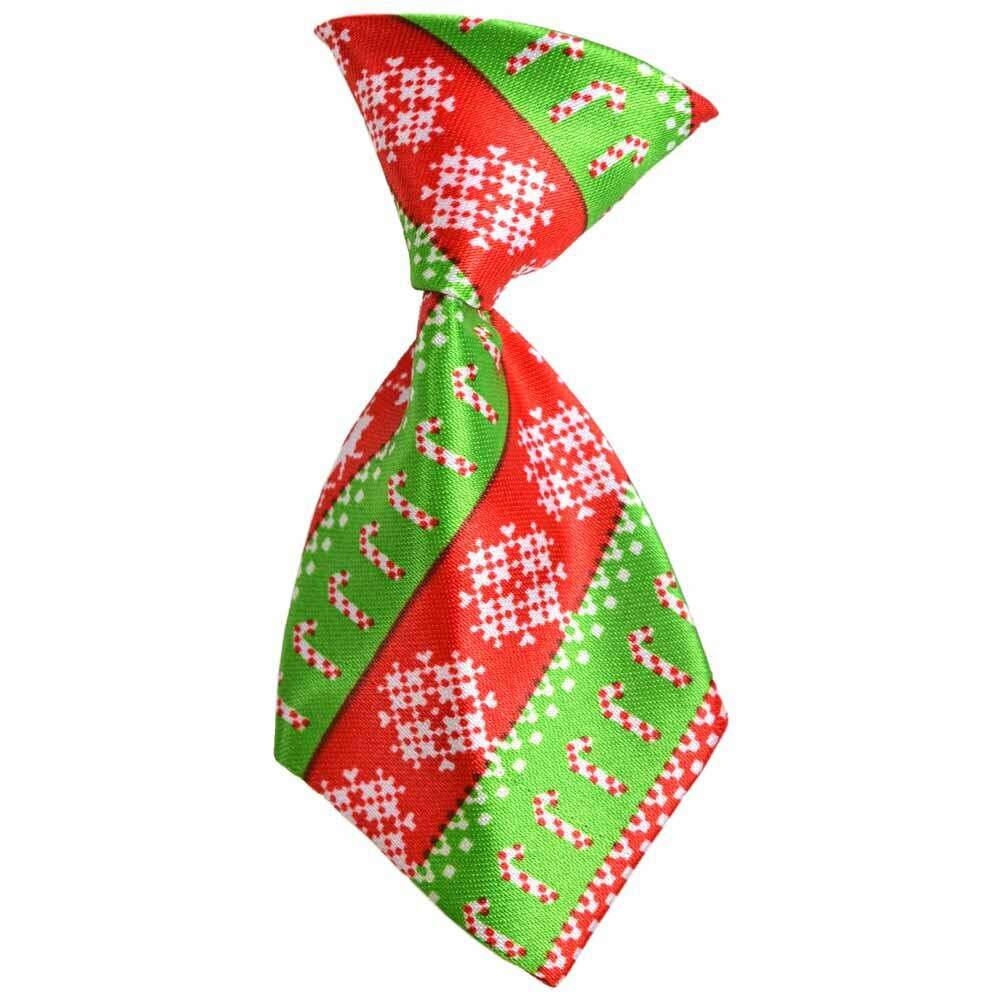 Božična kravata - model Sladkorne palčke