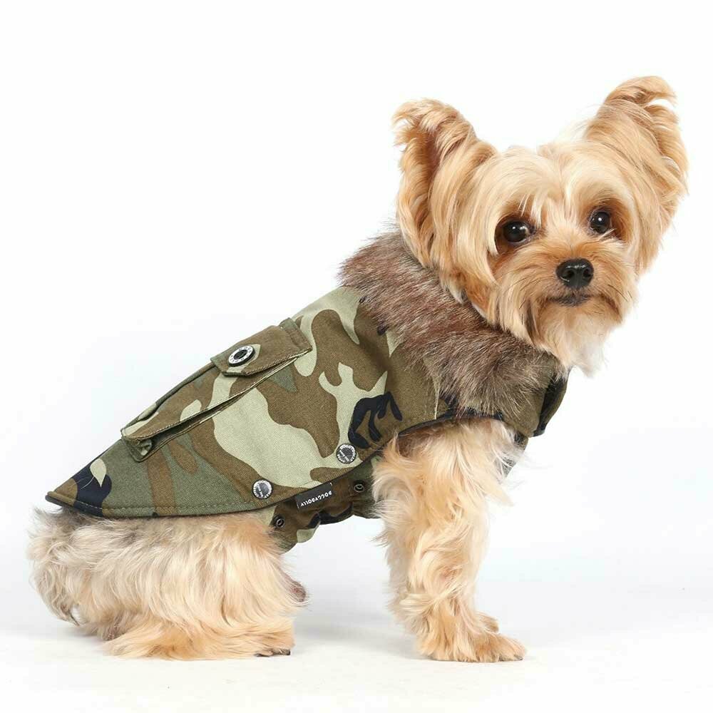 Zimska jakna "Green camouflage"  -  DoggyDolly oblačila za psa
