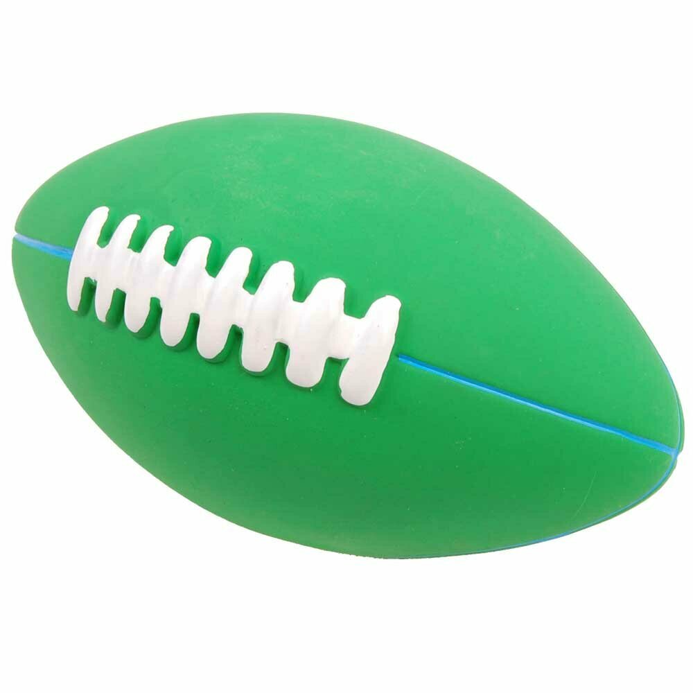 Zelena rugby žoga za psa - dolžina 21 cm