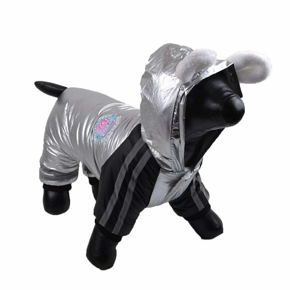 GogiPet zimsko oblačilo za psa "Silver Star" - srebrna barva