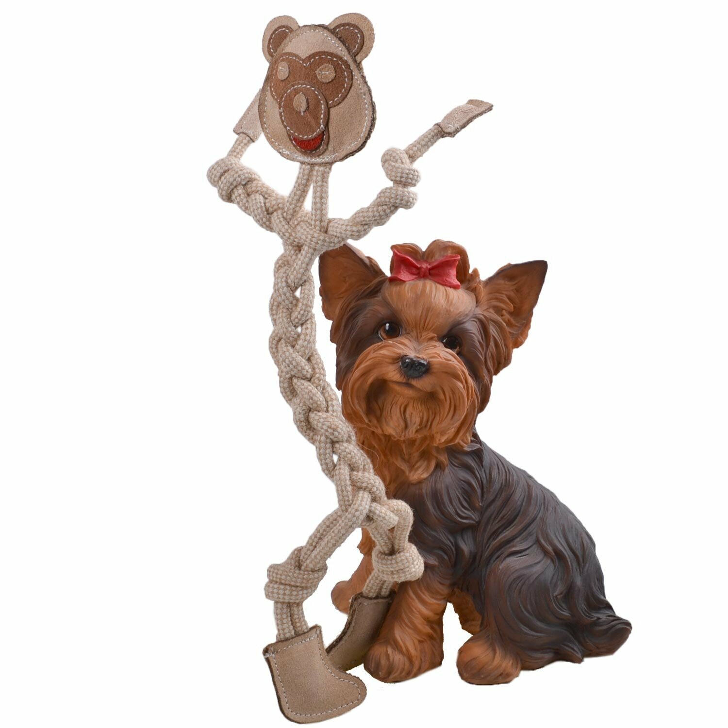 GogiPet® igrača za pse iz naravnih materialov "Opica" - rjava in siva barva