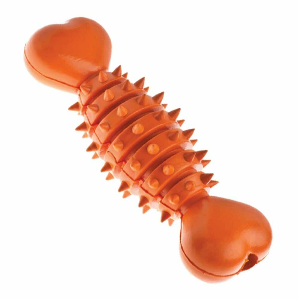 Igrača za čiščenje zob "Kost" - oranžna barva, dolžina 20 cm