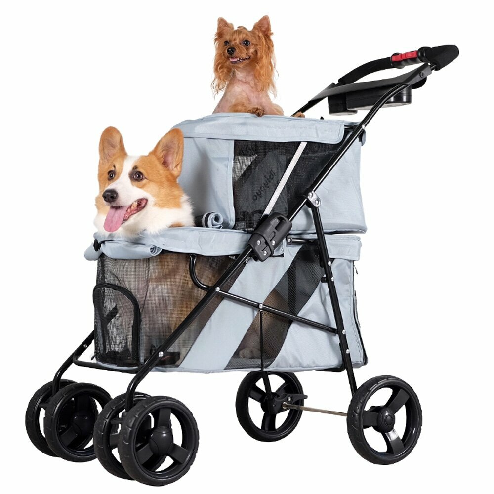 Voziček za pse je namenjen transportu več psov