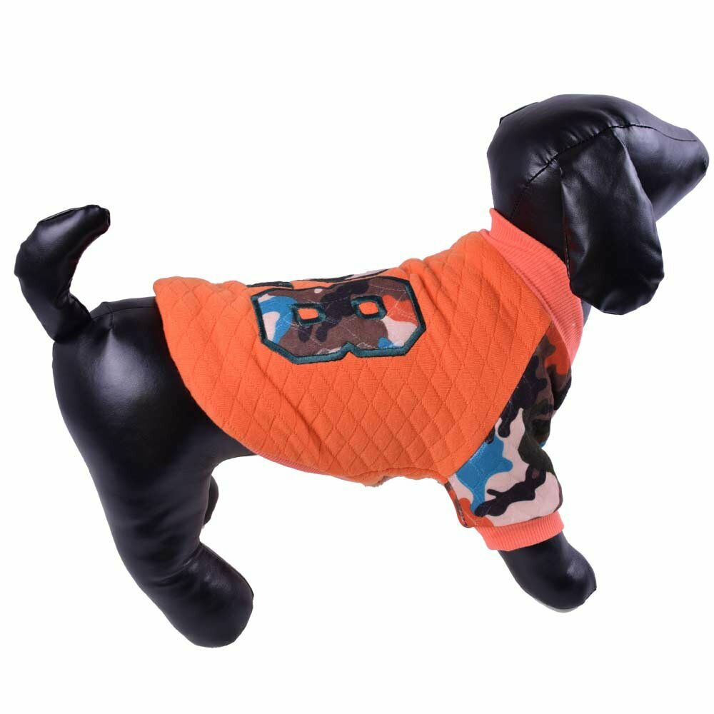 GogiPet bombažna jakna za psa "28" - oranžna barva