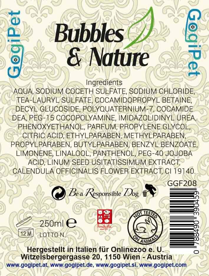 GogiPet naravni šampon za mladiče Bubbles & Nature