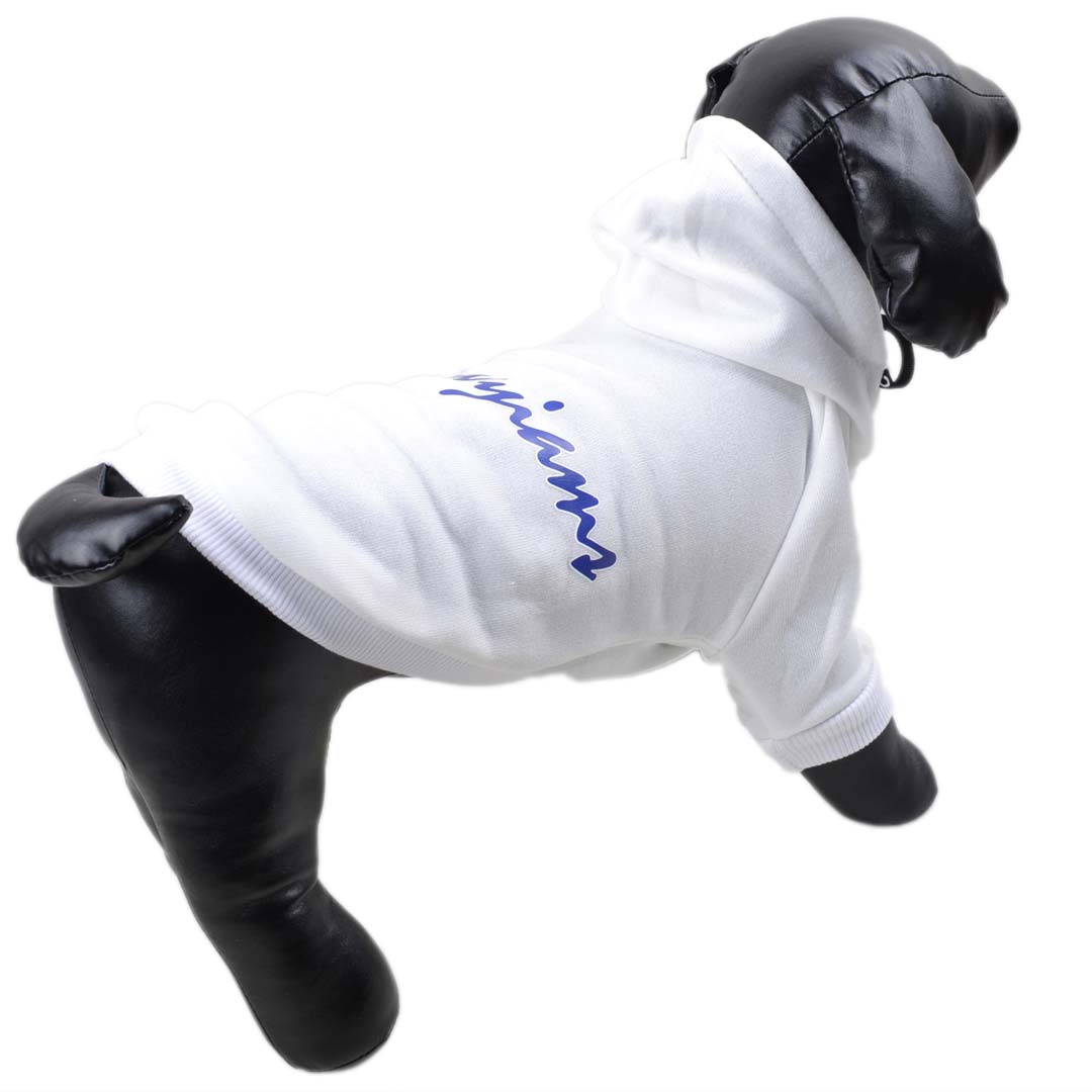Športni pulover za pse "French Terry"  - bela barva