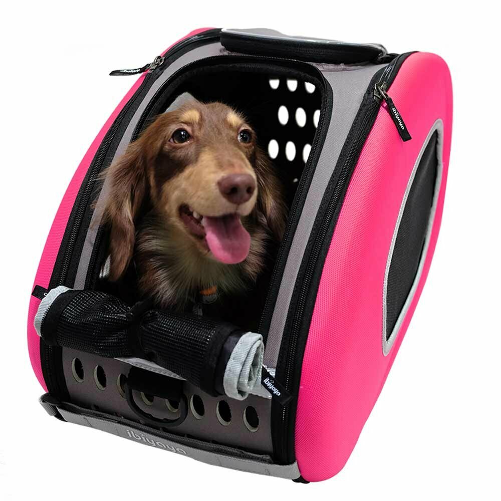 Pink voziček za pse - model 4 v 1