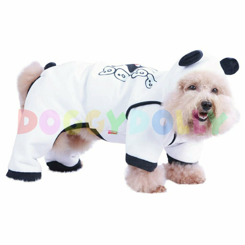 Pasje oblačilo - DoggyDolly DRF007 Panda Boy velur - športni komplet