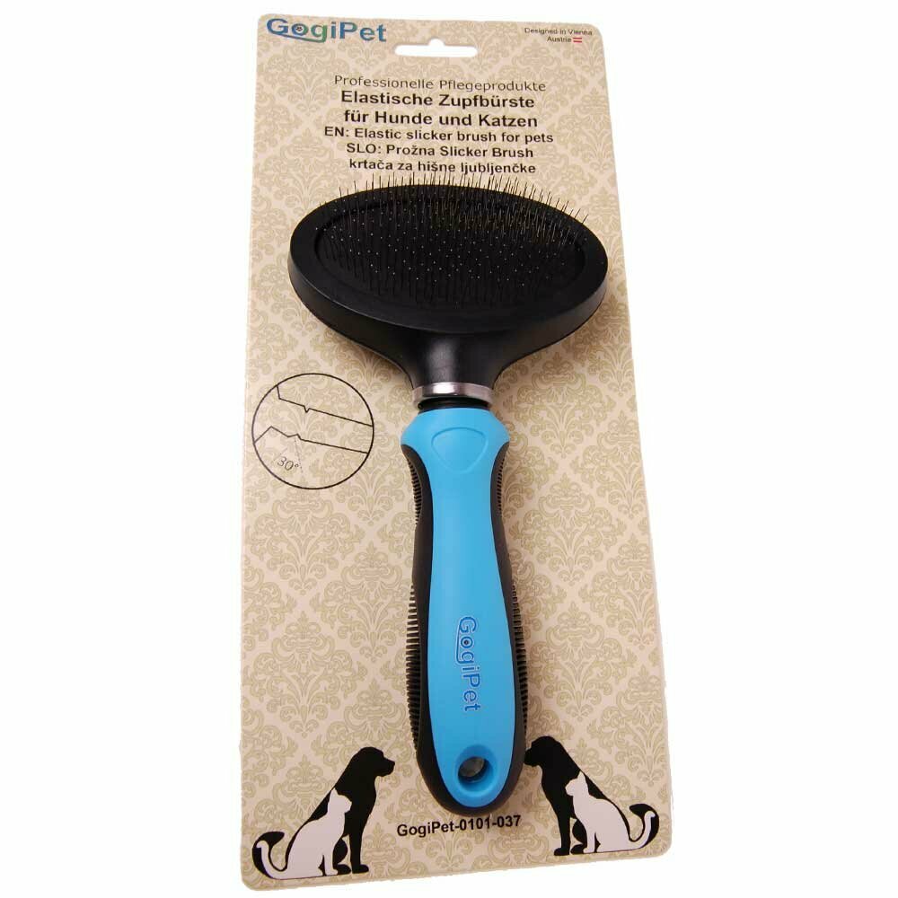 GogiPet ovalna Slicker Brush krtača za majhne pse - zaščitno pakiranje