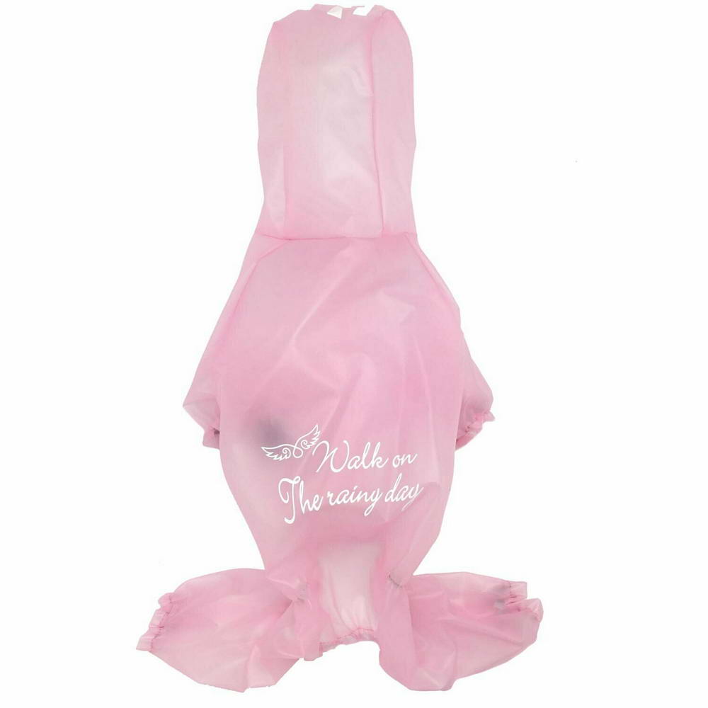 Nepremočljiv, GogiPet®, roza dežni plašček za pse "Walking in the Rain" 