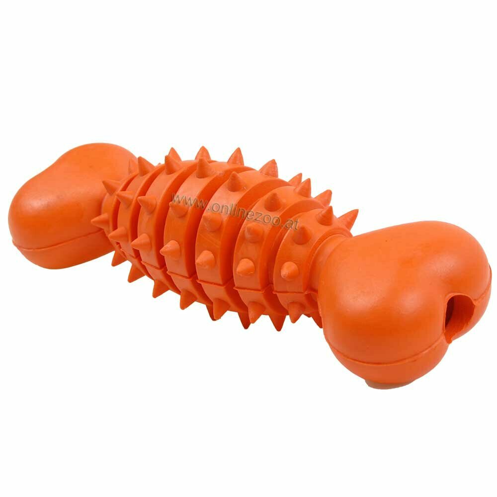Pasja igrača za čiščenje zob "Kost" - oranžna barva, dolžina 20 cm