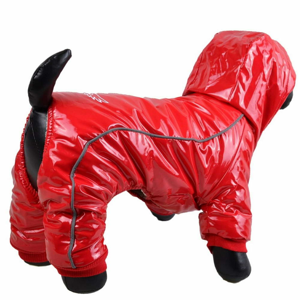 GogiPet zimsko oblačilo za psa "Jacop" - rdeča barva