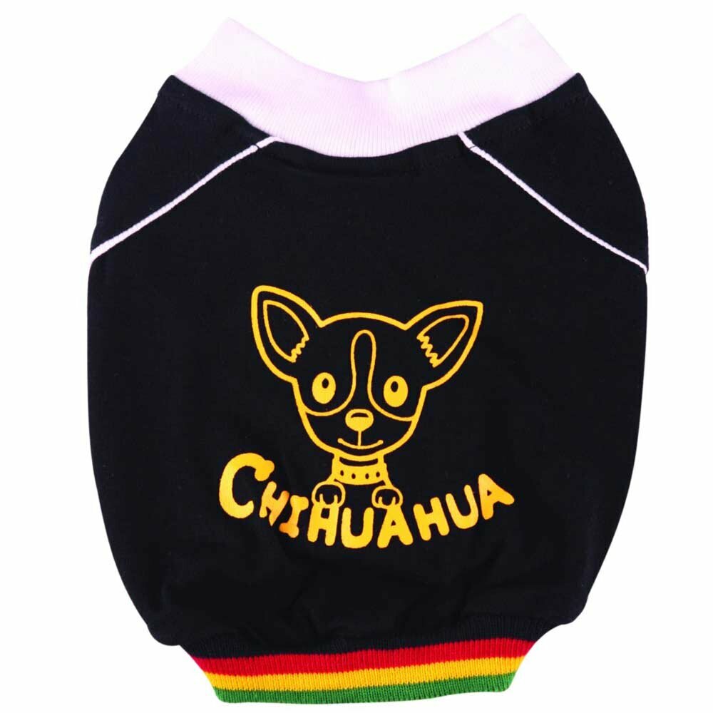 Poletna majica za pse "Chihuahua" - črna barva