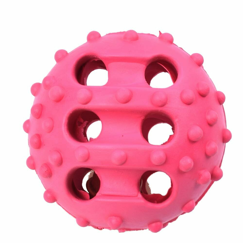 Pink žoga za majhne pse - igrača za priboljške