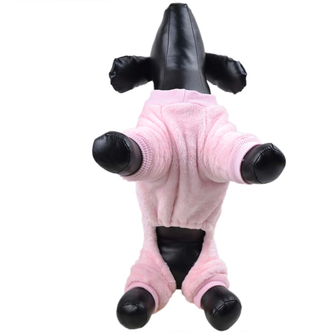Topli, športni komplet za pse "Jagoda" - rožnata barva