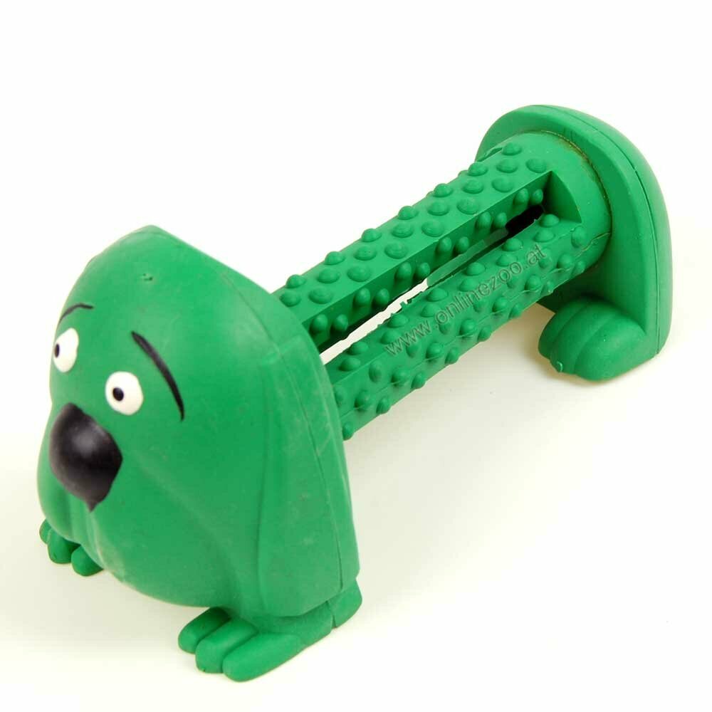 Zeleni kuža - gumijasta igrača za pse