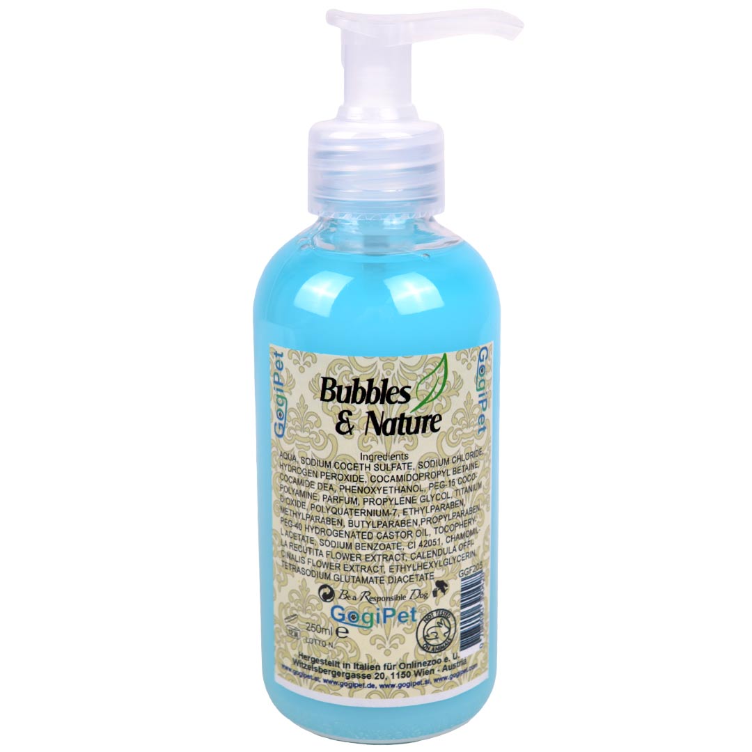 GogiPet Bubbles & Nature šampon za bele pse - surovinska sestava