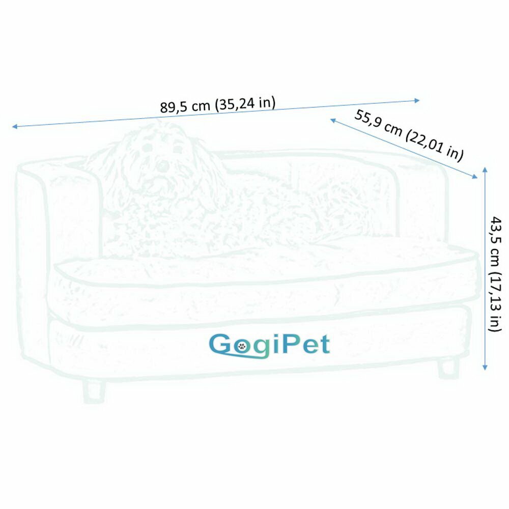 Zunanje mere GogiPet ® ležišča za pse Chill Out