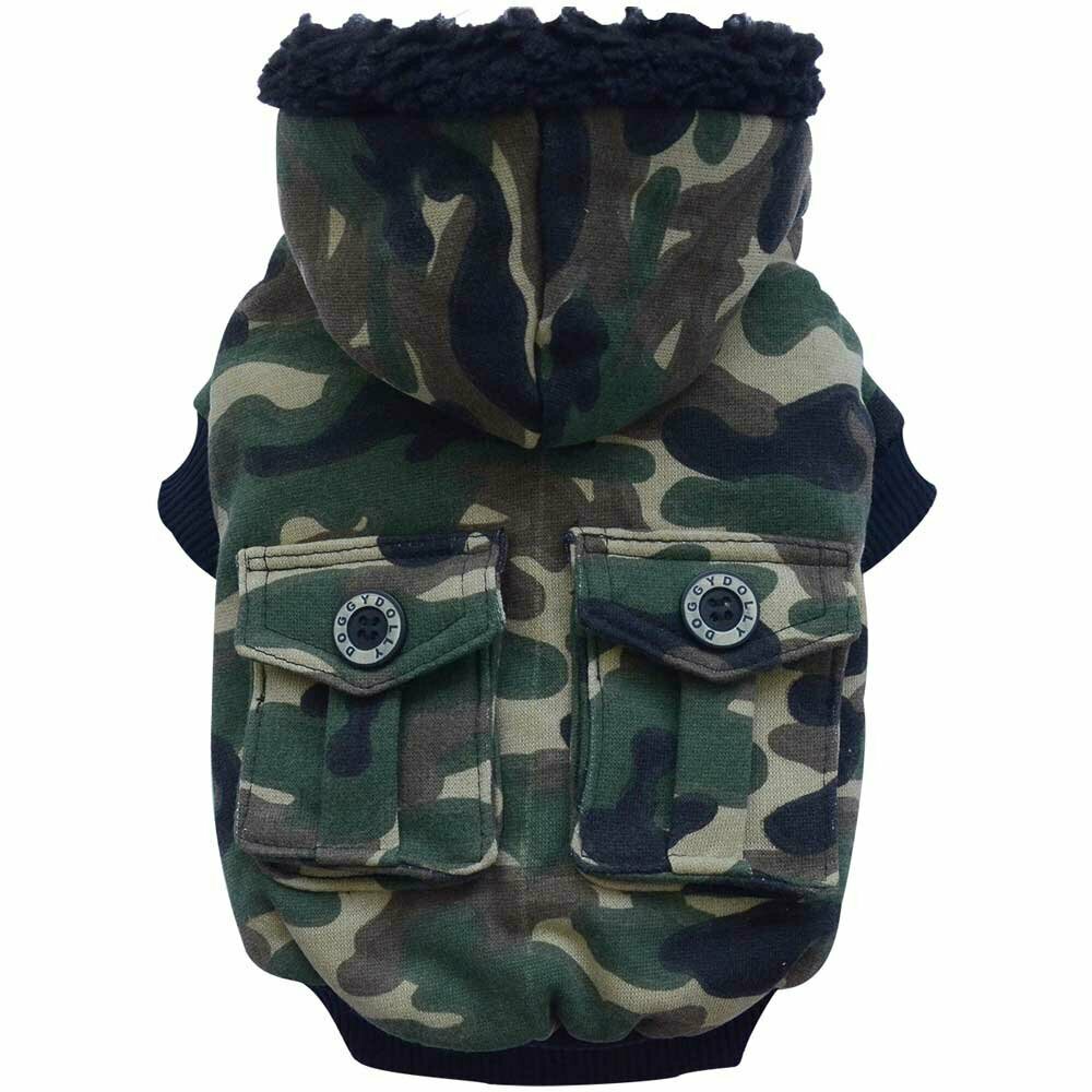 "Army" jakna za pse s kapuco -  maskirni vzorec