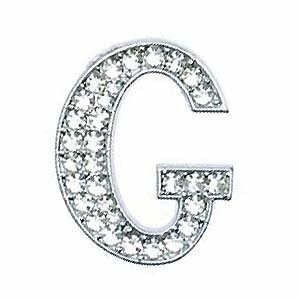 Črka G s kristali za oblikovanje napisa na povodcu GogiPet z 31 svetlečimi kristali
