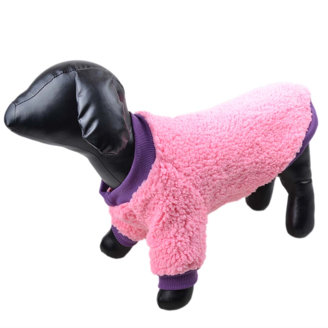 Šerpa pulover za psa - rožnata barva