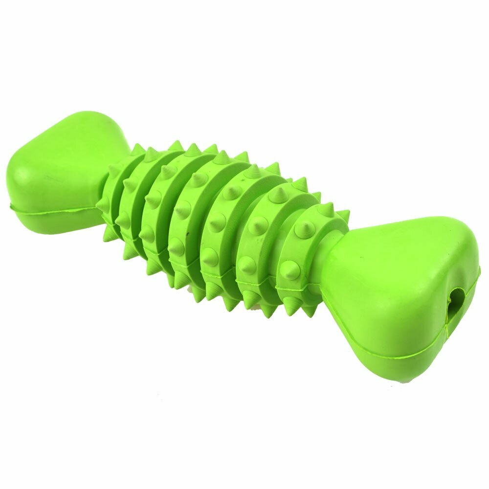 GogiPet zelena kost za žvečenje 15,5 cm - igrača za čiščenje zob psov