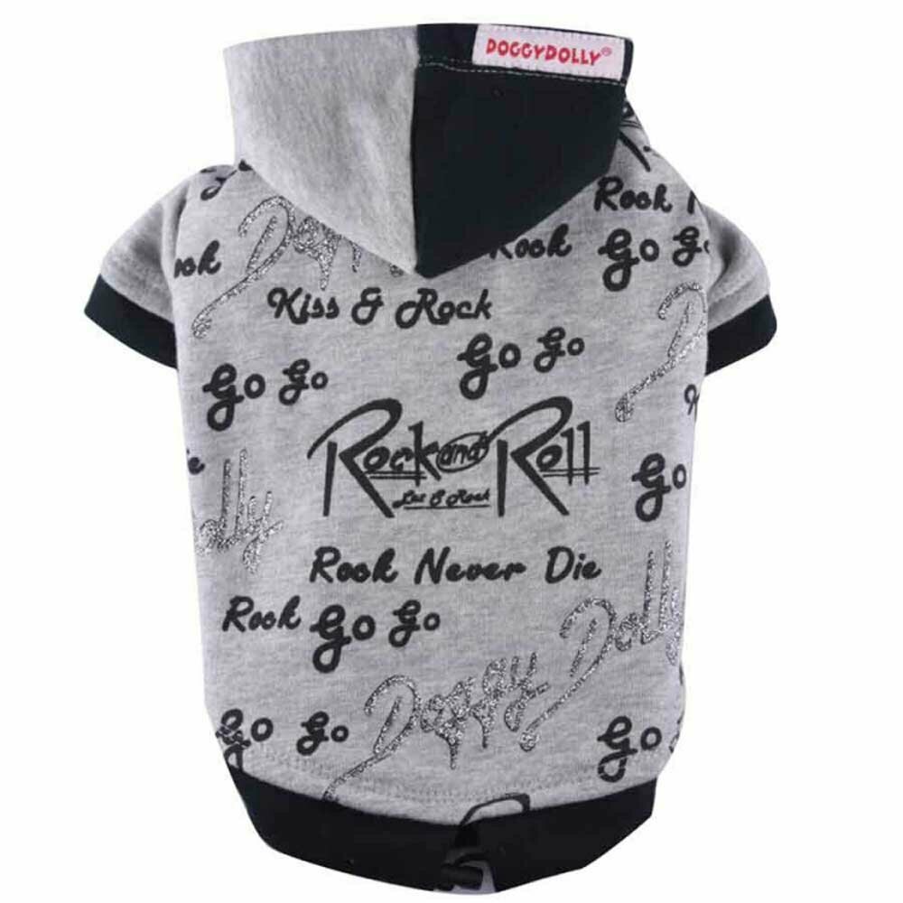 Rock & Rolls pulover za pse - črno siva barva DoggyDolly