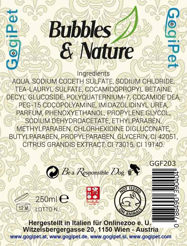GogiPet Hypoallergenic šampon za pse Bubbles & Nature