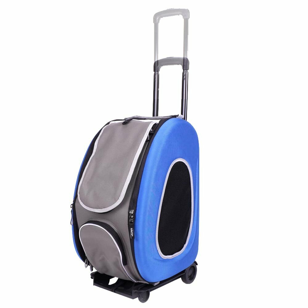 Nastavljiva dolžina ročaja - modri, multifunkcijski voziček za pse
