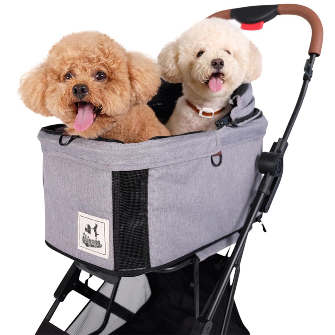 Voziček in torba za pse v enem - primerno za dva majhna psa