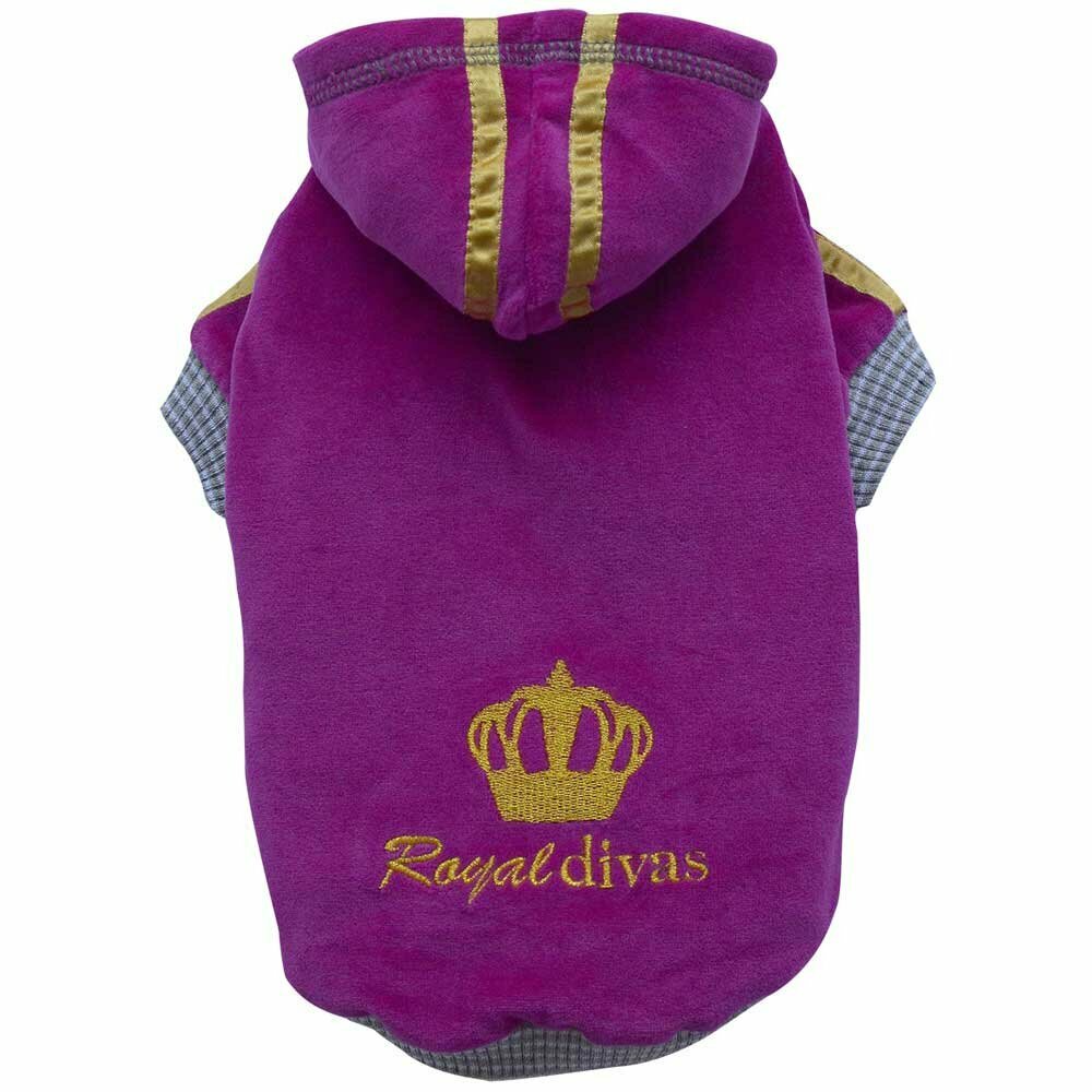 Pulover za pse "Royal Divas" - vijolična barva