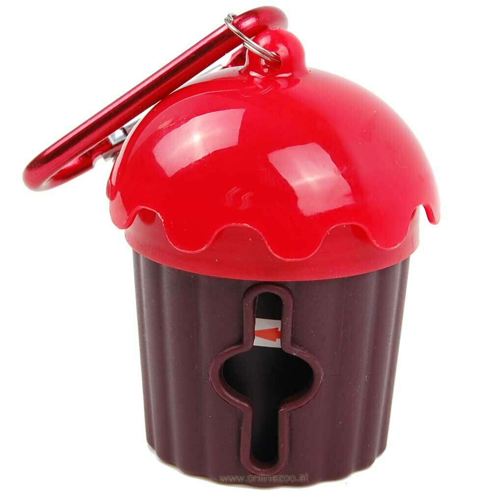 Moderna, "Cup Cake" obešanka za vrečke za pobiranje iztrebkov - rdeča barva