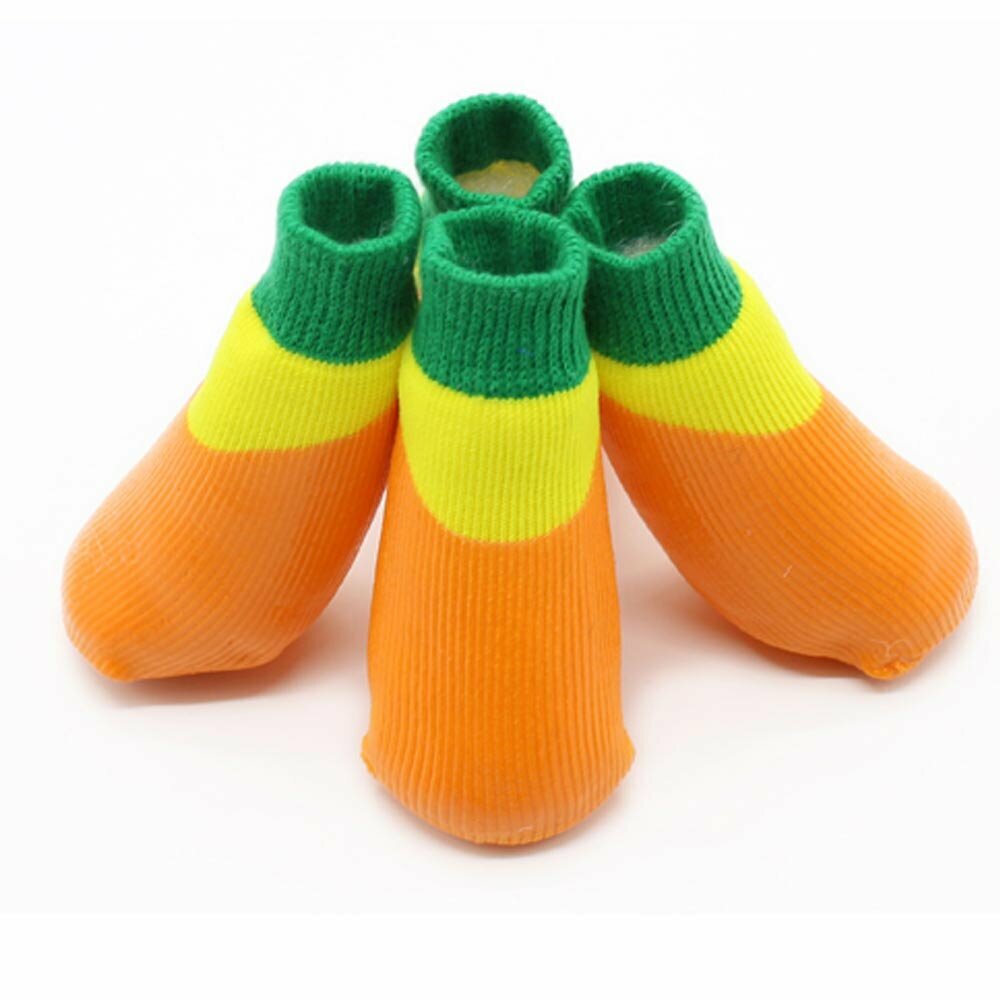 Udobni zimski čevlji za pse - oranžna barvna kombinacija