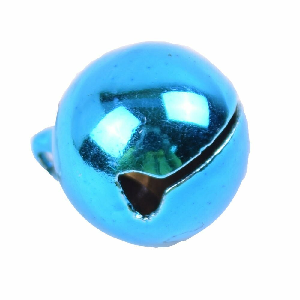 Okrogli zvonček za mačke - modra barva, premer 14 mm