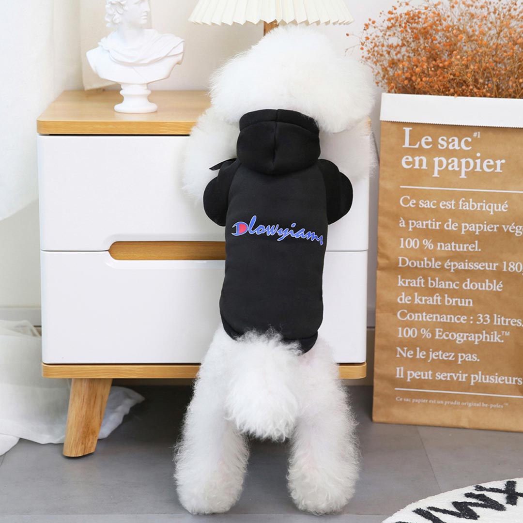 Športni pulover za pse "French Terry"  - črna barva
