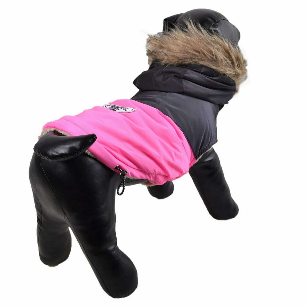 Toplo, zimsko oblačilo za psa "Giorgia" - pink barva