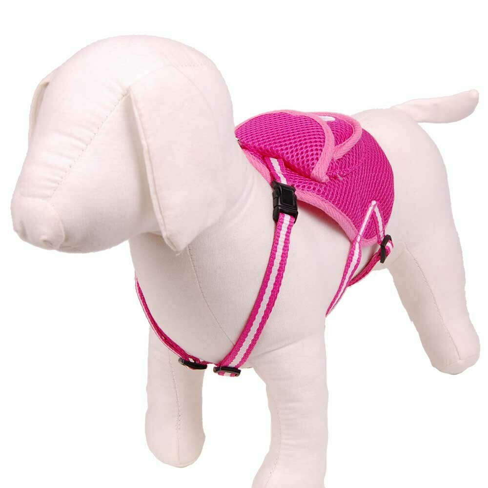 GogiPet® pink oprsnica z nahrbtnikom za psa