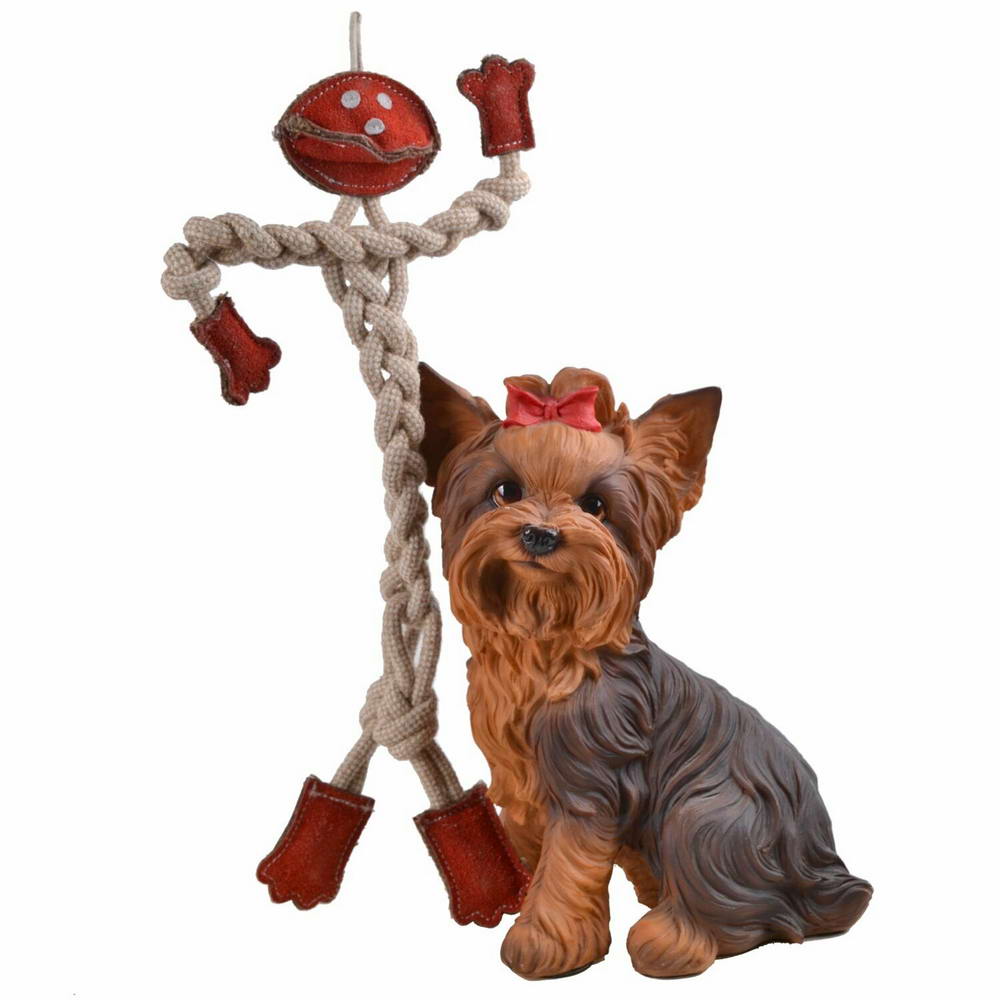 "Rdeči Človeček" igrača za majhne pse - GogiPet® igrača za pse iz naravnih materialov