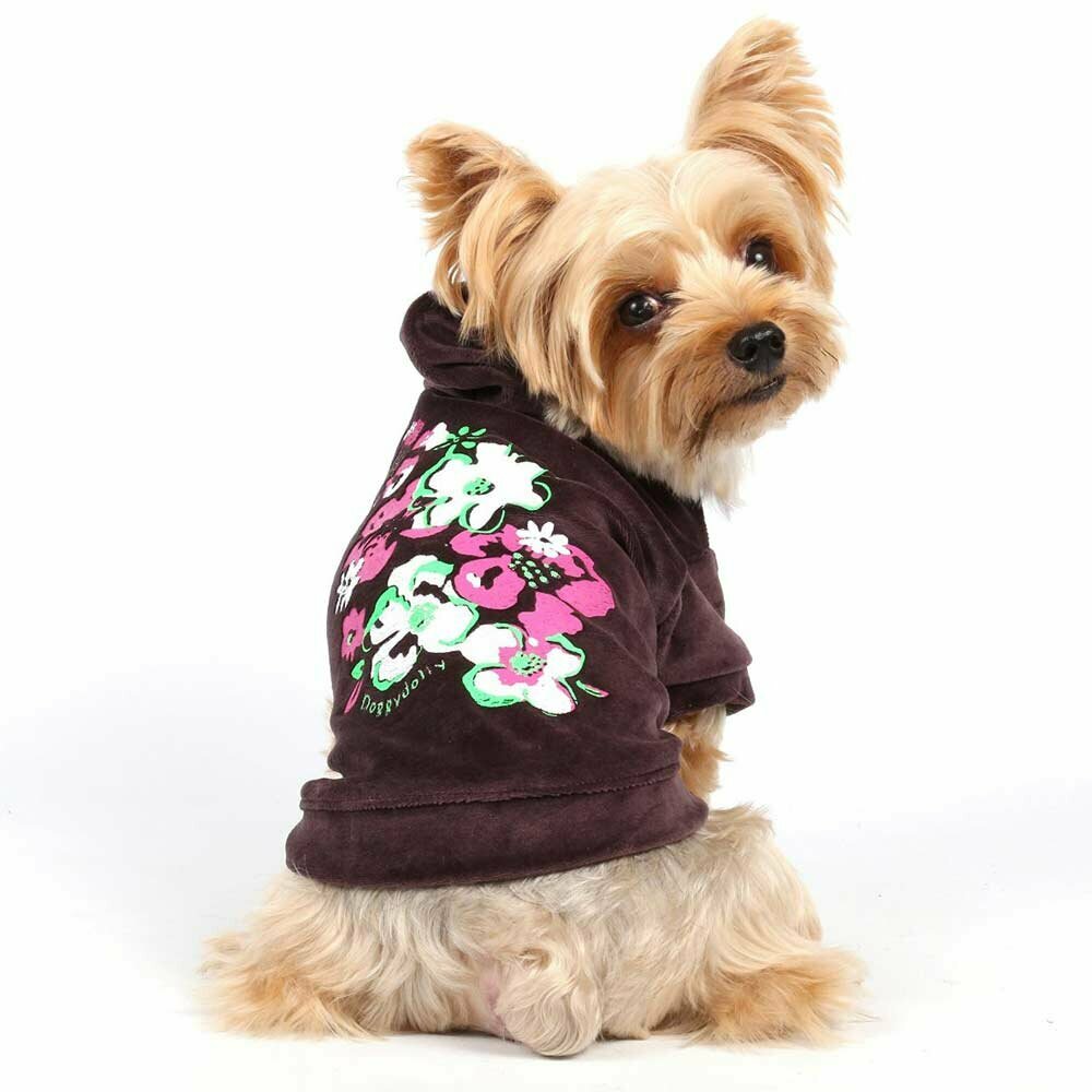 Pulover za pse "Flowerpower" - vijolična barva