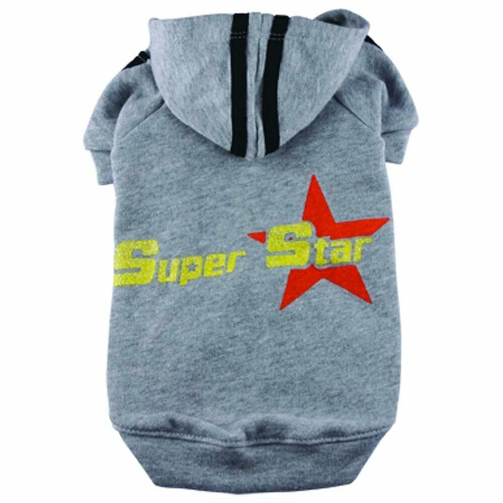 Pulover za pse "Super Star" - siva barva