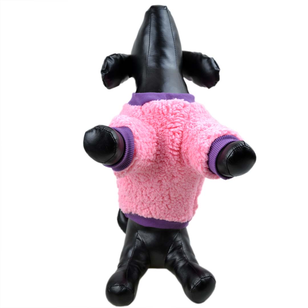 Zimsko oblačilo - šerpa pulover za psa - rožnata barva