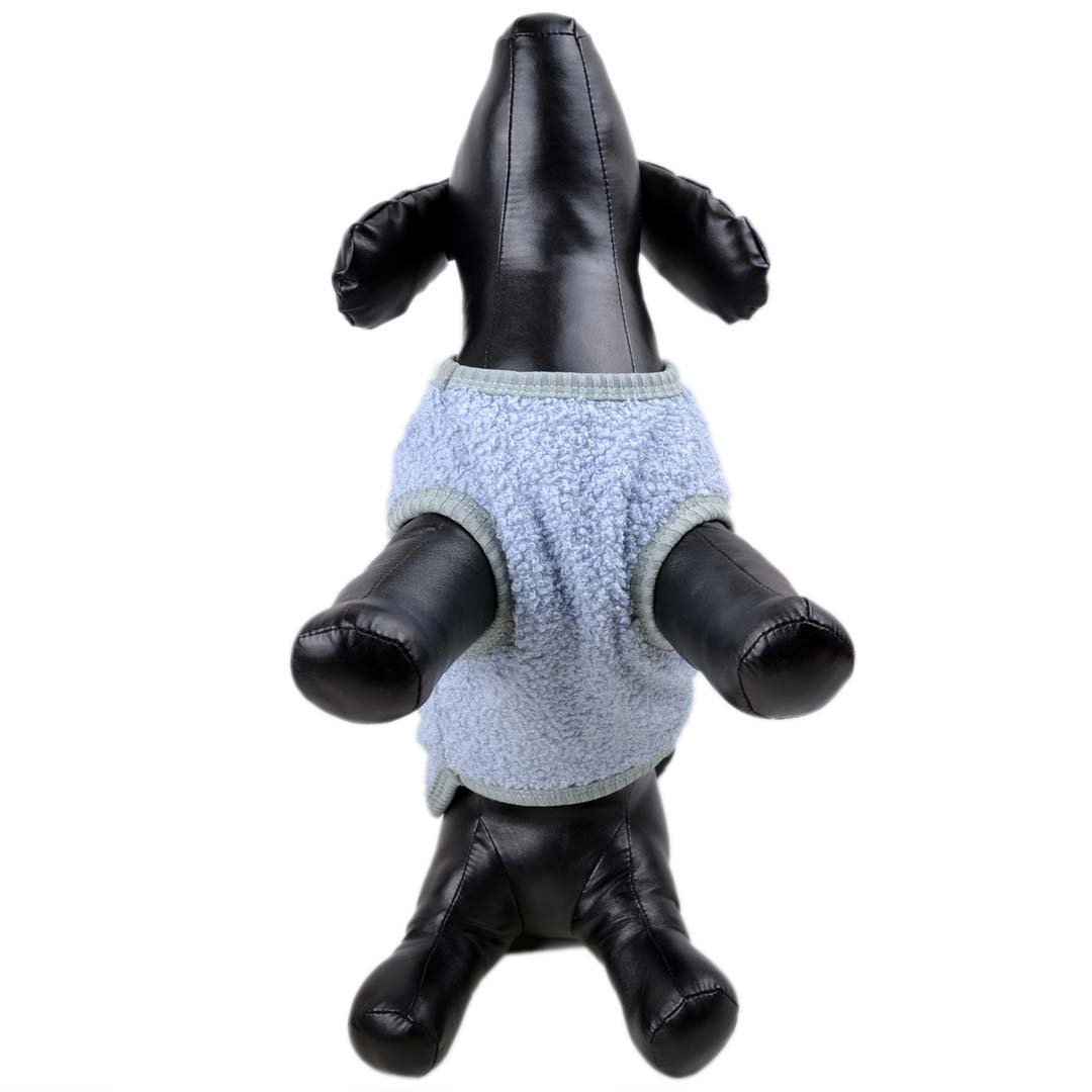Topli pulover za pse "Smeško" - modra barva