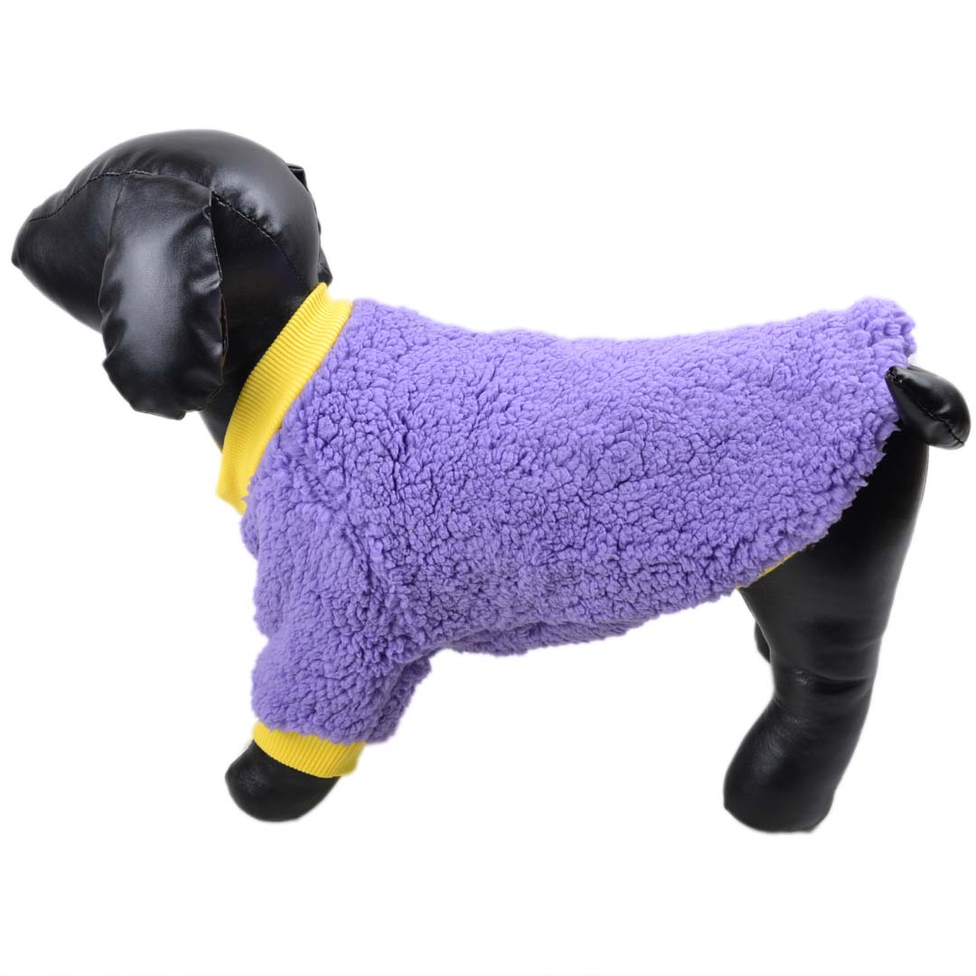Šerpa pulover za psa - vijolična barva