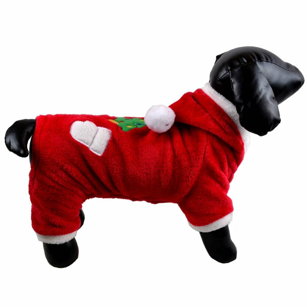Božično oblačilo za psa - rdeča barva