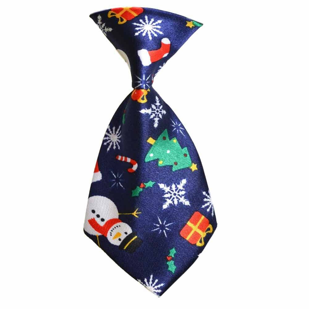 Božično novoletna kravata za psa Sneženi mož iz kolekcije GogiPet