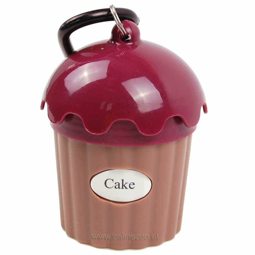 "Cup Cake" obešanka za vrečke za pobiranje iztrebkov - vinsko rdeča barva